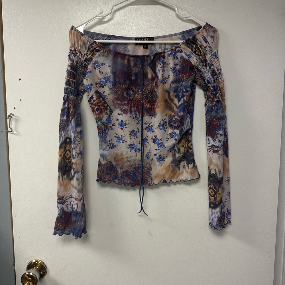 Floral Off-Shoulder Top - Multicolor